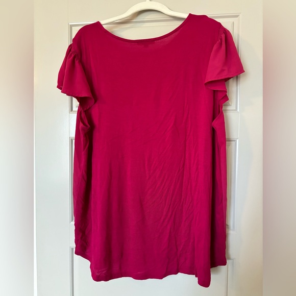 2x Papermoon Briarwood mixed material flutter sleeve blouse - Picture 3 of 5